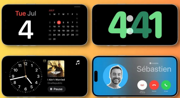 张金镇苹果手机维修分享iOS17横屏充电待机显示有什么好处 