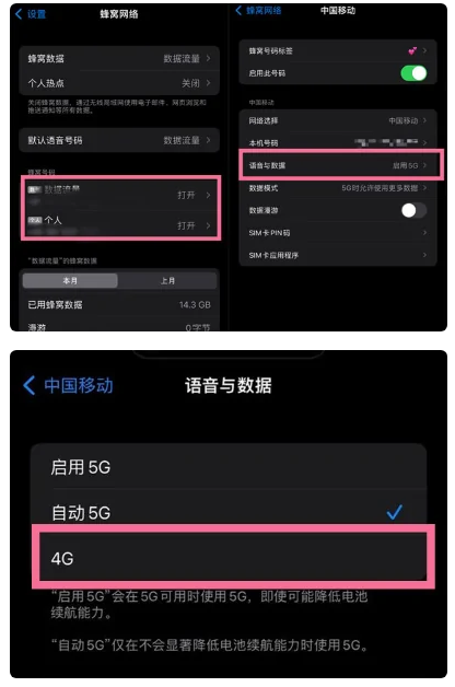 张金镇苹果手机维修分享iPhone14如何切换4G/5G? iPhone14 5G网络切换方法 